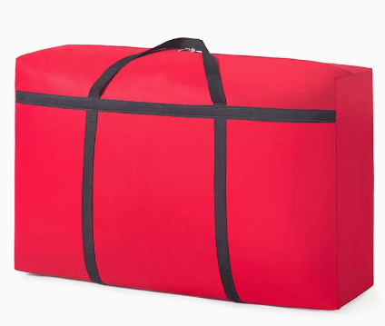 Hot style (pack of 3) large-capacity Oxford cloth clothes and quilt storage bag (red) (size: [125L] 90*48*28CM)