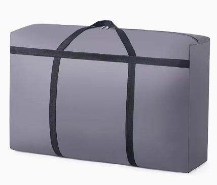 Popular model (pack of 3) large-capacity Oxford cloth clothes and quilt storage bag (grey) (size: [125L] 90*48*28CM)