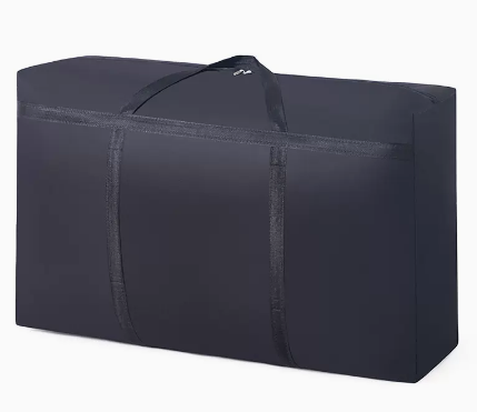 Hot style (pack of 3) large-capacity Oxford cloth clothes and quilt storage bag (black) (size: [150L] 90*58*28CM)
