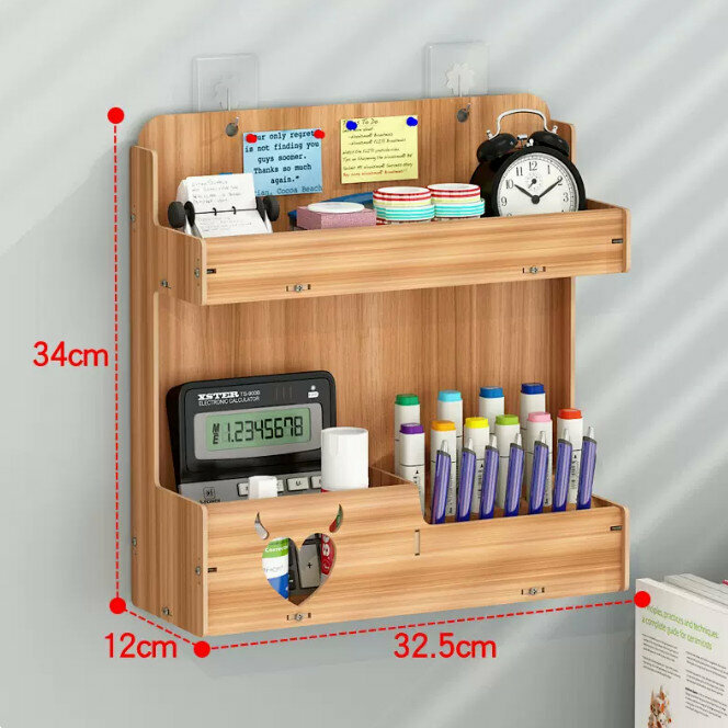 Popular office desk storage box (walnut color)