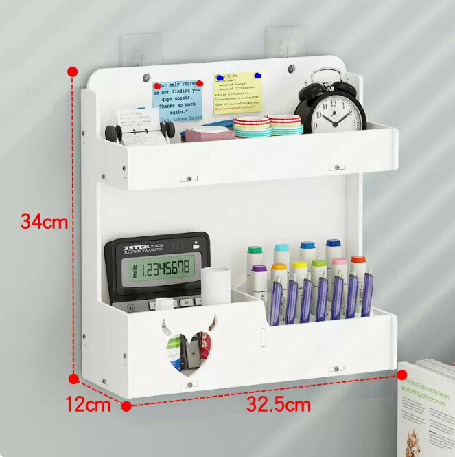 Popular office desk storage box (waterproof PVC material, white)