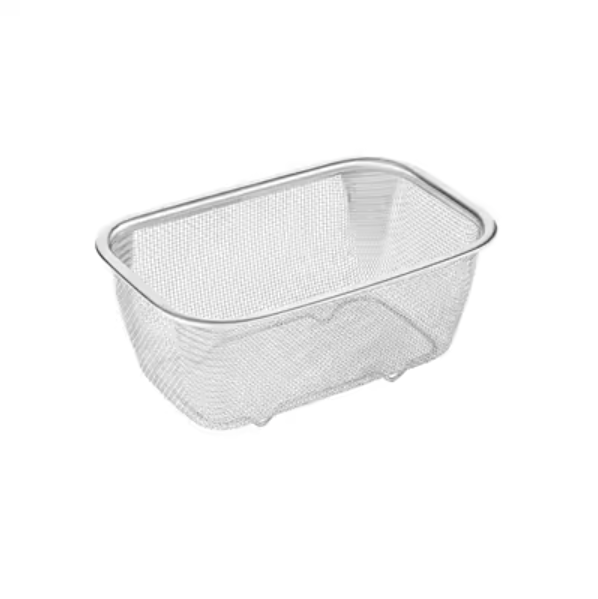 Popular household stainless steel fried snack basket (silver [stand type] small size)