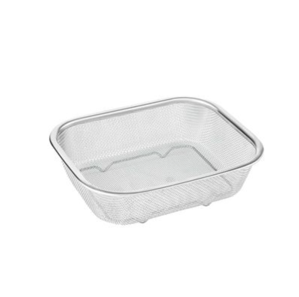 Popular household stainless steel fried snack basket (silver [stand type] large size)