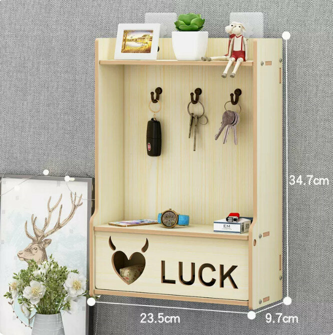 Popular key wooden storage rack (white maple color)