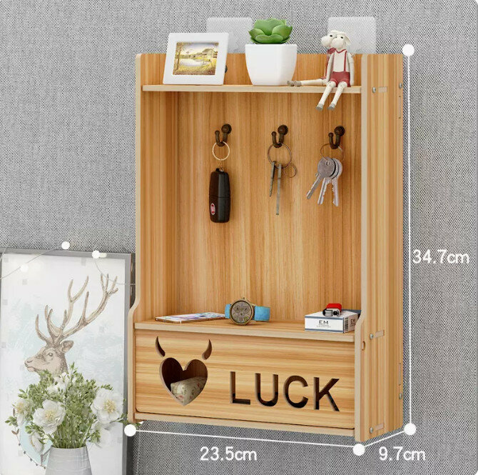 Popular key wooden storage rack (walnut color)