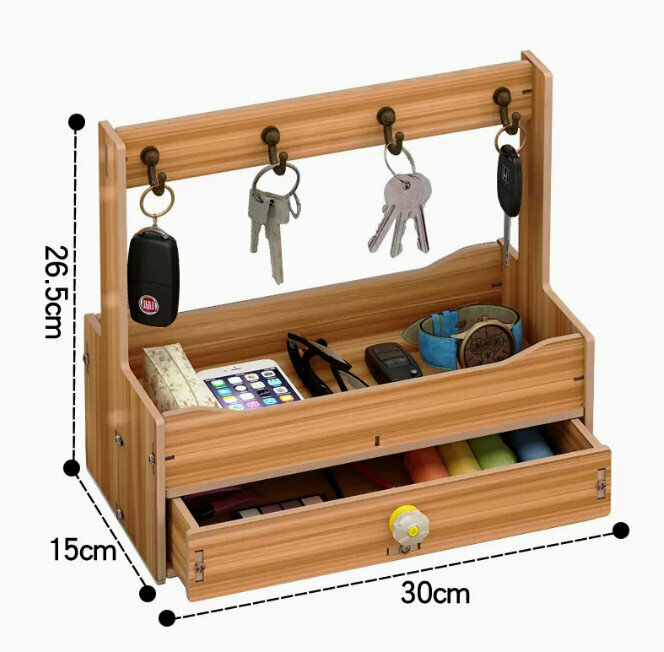 Popular desktop storage rack (desktop model C walnut color)