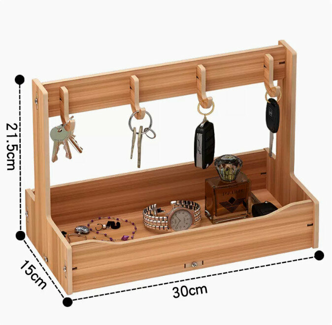 Popular desktop storage rack (desktop model B walnut color)