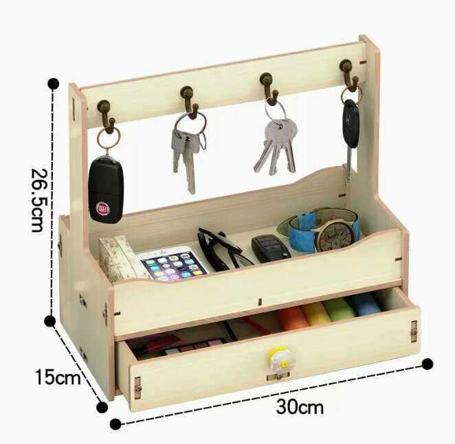 Popular desktop storage rack (desktop model C white maple color)