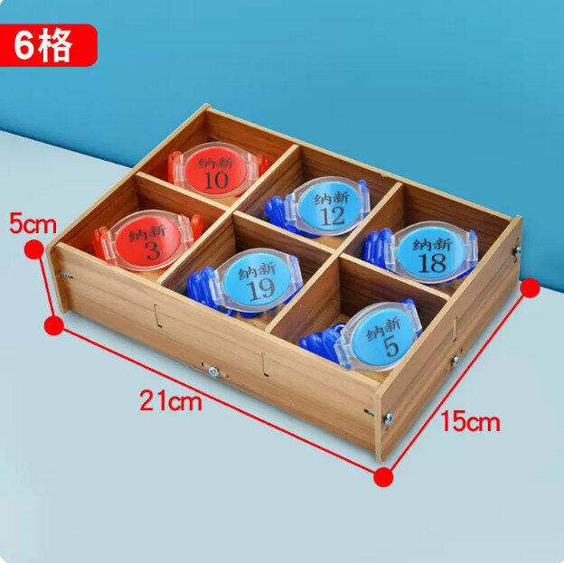 Hot recommended desktop storage box (6 compartments walnut color)