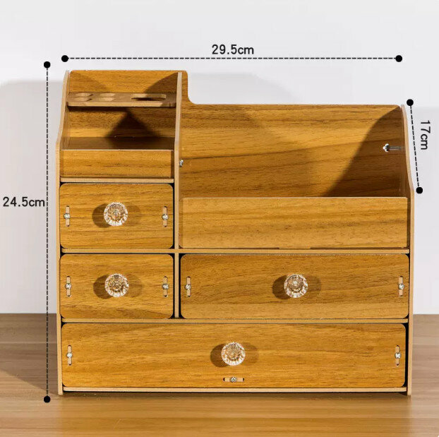 New cosmetic storage box makeup box makeup box (D30 walnut)