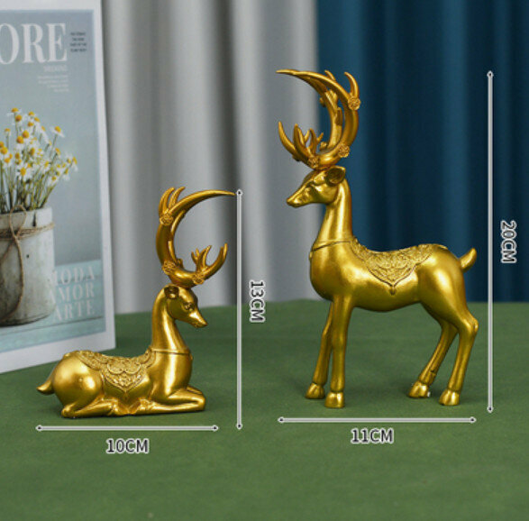 New decorative furnishings [pair of golden deer]