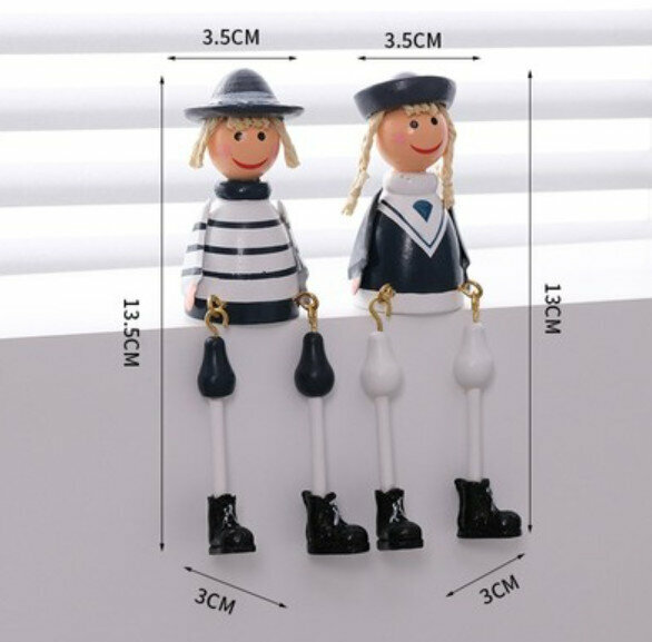 New decorative furnishings [pair of blue stilts, navy sitting style, small size]