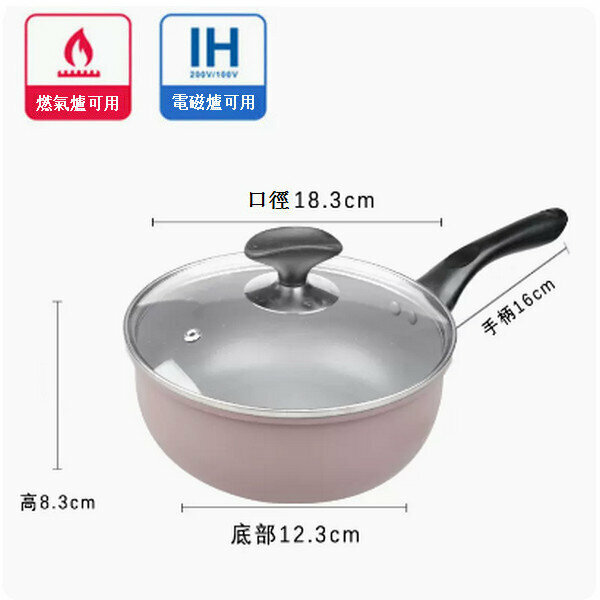 New household frying pan non-stick frying pan [18cm milk pan + lid]