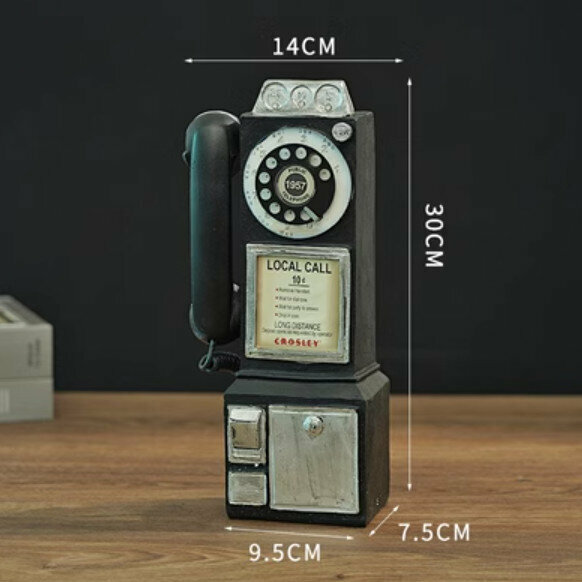 Popular decorative furnishings [black phone booth]