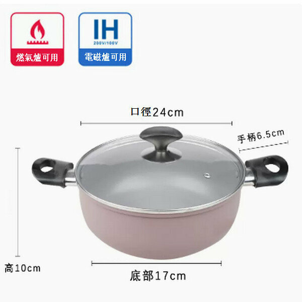 Hot recommended household non-stick frying pan [24cm soup pot + lid]