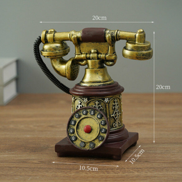 Hotly recommended decorative furnishings [gold dial phone]