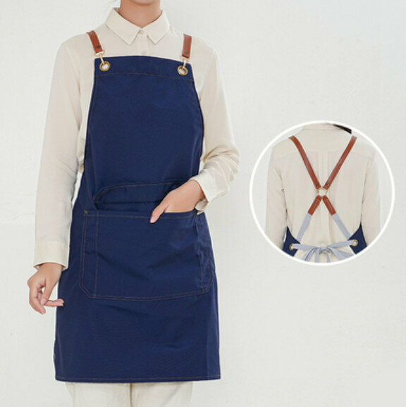 Hot recommended catering kitchen work apron (waterproof B003 blue)