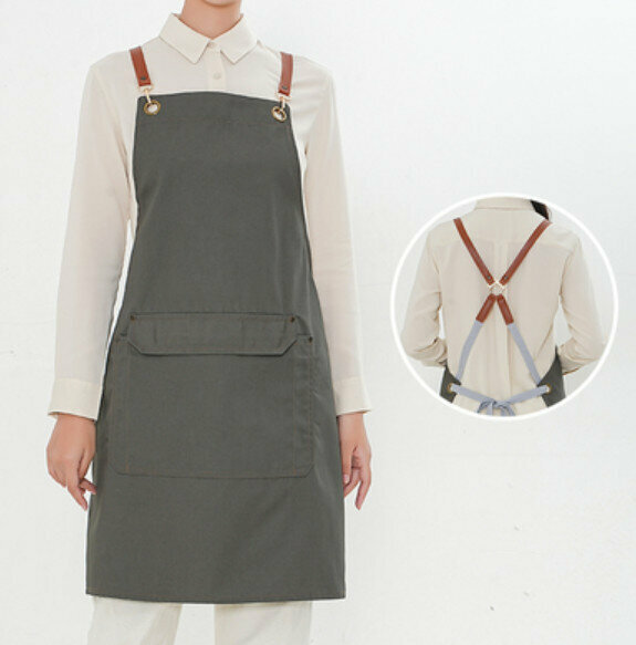 Hot recommended catering kitchen work apron (waterproof B003 dark gray)
