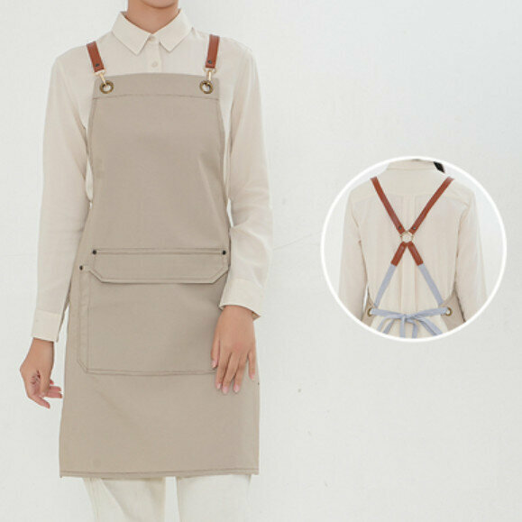 Hot recommended catering kitchen work apron (waterproof B003 apricot color)