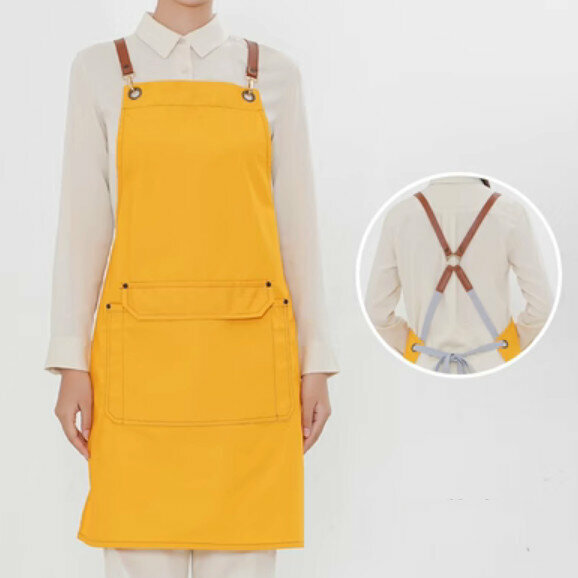 Hot recommended catering kitchen work apron (waterproof B003 yellow)