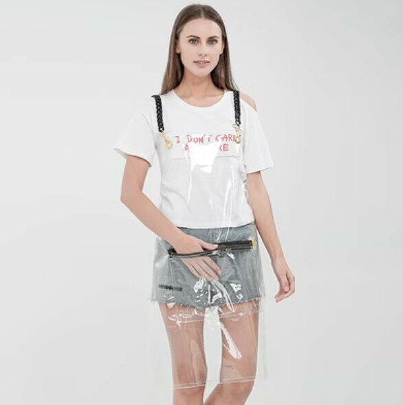 Hot recommended kitchen oil-proof and waterproof work apron (TPU transparent salad chain style)