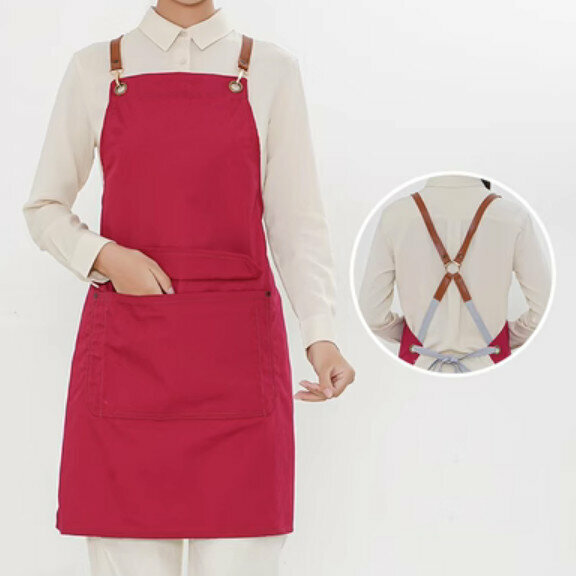 Hot recommended catering kitchen work apron (waterproof B003 red)