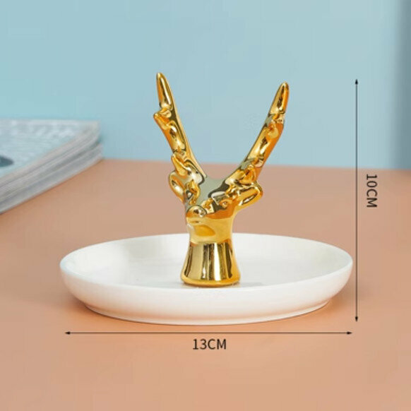 Hotly recommended decorative furnishings [Golden Deer Tray]