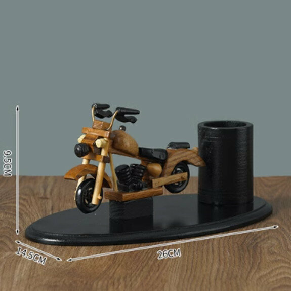 Hotly recommended decorative furnishings [orange motorcycle pen holder]
