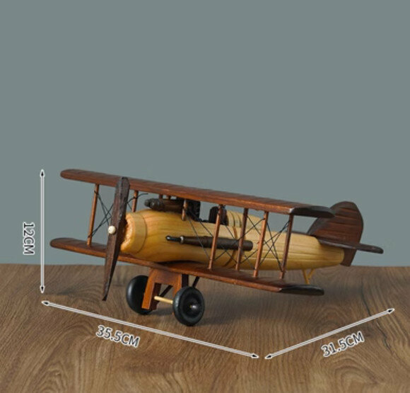 Hot Recommended Decorative Furnishings [Ginger Yellow 14-inch Airplane]