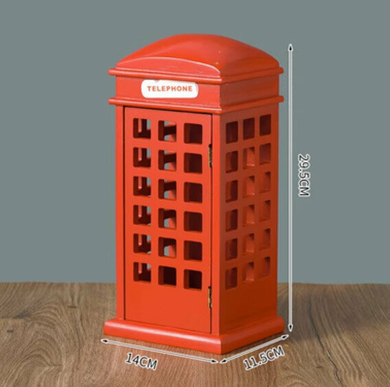 Popular decorative furnishings [bright yellow phone booth]