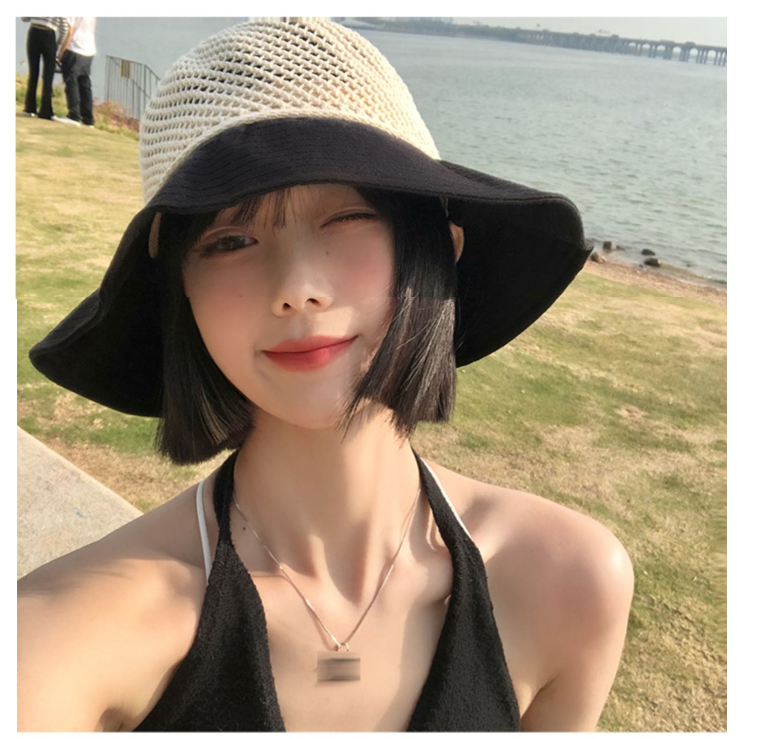 小臉簍空編織漁夫帽(5色)