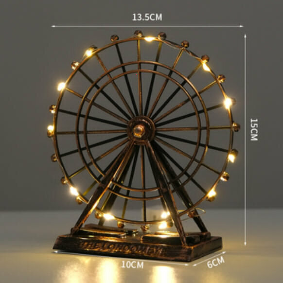 Popular decorative furnishings [Rose Gold Ferris Wheel with Lights]