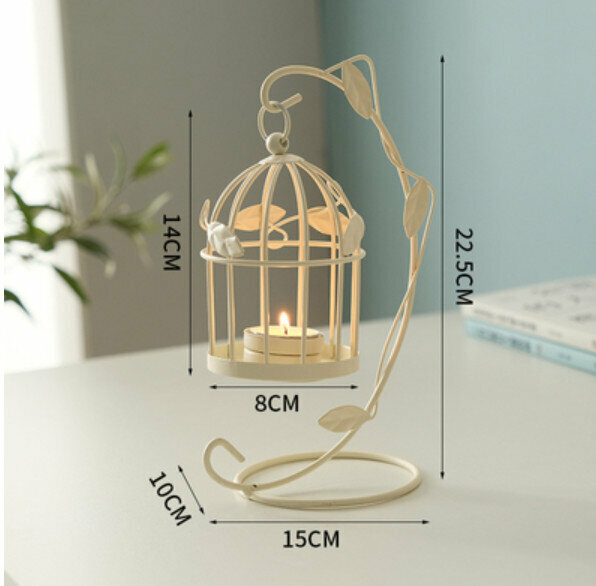 Popular decorative furnishings [white leaf candlestick]