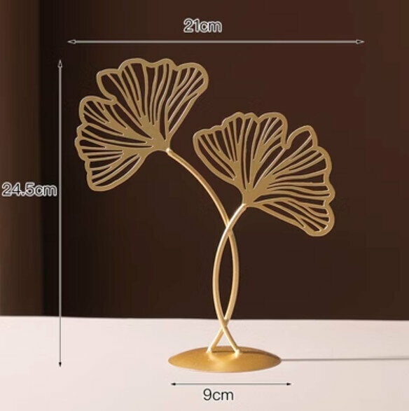 Popular decorative furnishings [Hollow Ginkgo Leaf Iron Base]