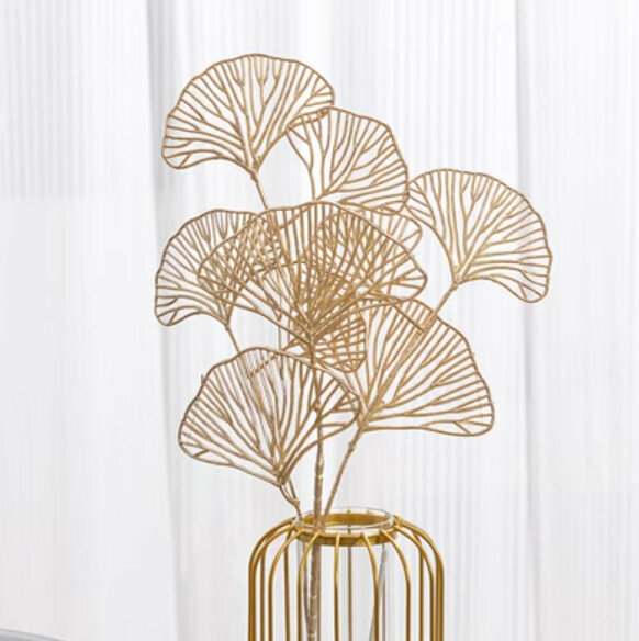Popular decorative ornaments [golden ginkgo leaf bouquet]