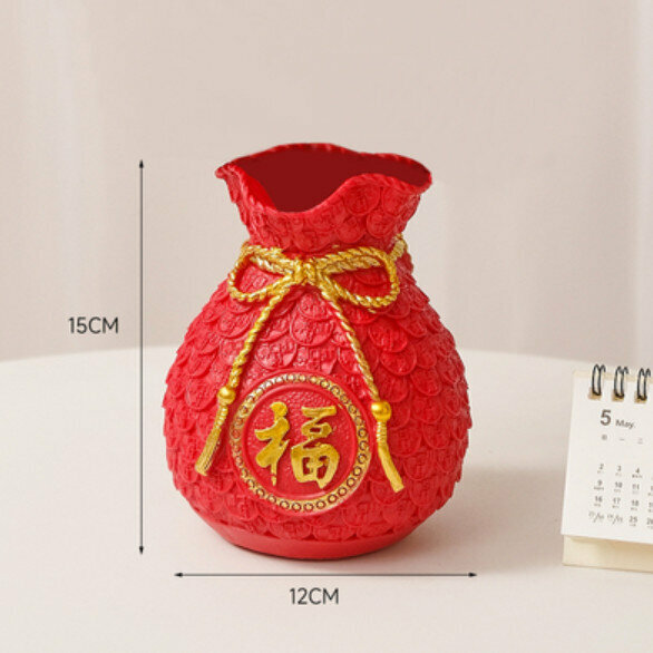 Popular decorative furnishings [red money bag-resin]