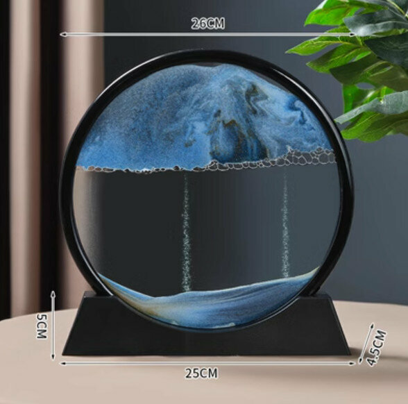 Popular decorative furnishings [Blue 12-inch Quicksand-Round]