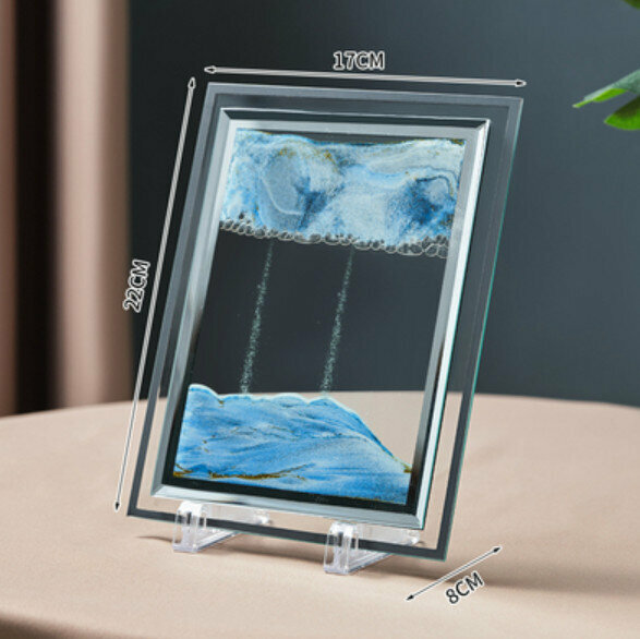 Popular decorative furnishings [Blue 7-inch quicksand-square]