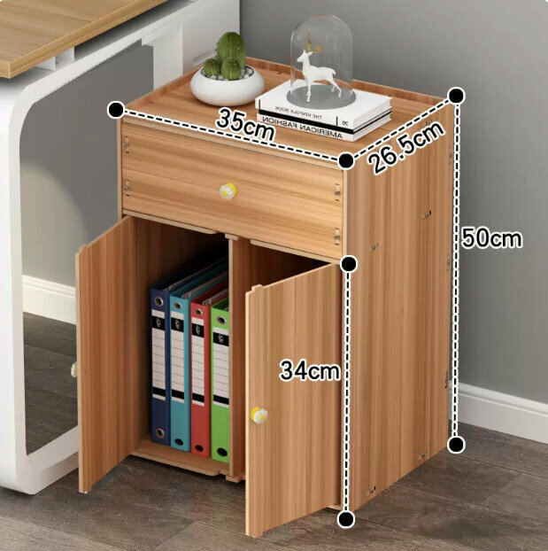 Popular file storage cabinet (walnut color)
