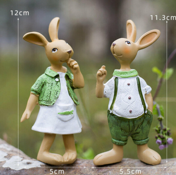 Popular decorative furnishings [pair of standing rabbits]
