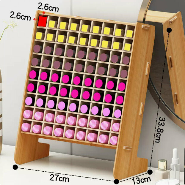 Popular desktop cosmetics storage box makeup box makeup box (walnut color)