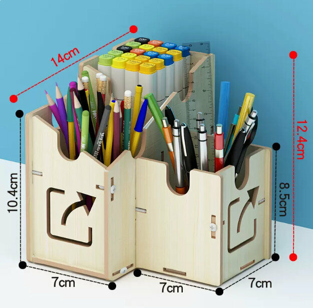 Hot style desktop office supplies storage box (3 compartments A style white maple color)