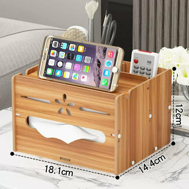 Popular desktop storage (horizontal walnut color)
