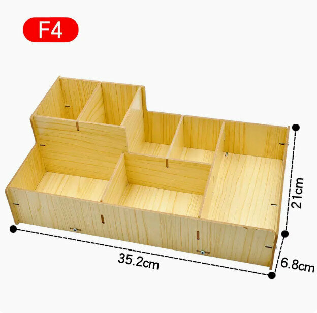 Popular desktop multi-functional sundry storage (wooden non-waterproof F4 white oak color)