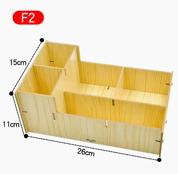 Popular desktop multifunctional sundry storage (wooden, non-waterproof F2 white oak color)