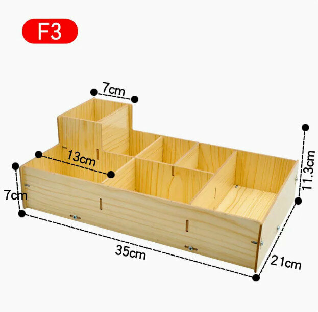 Popular desktop multifunctional sundry storage (wooden, non-waterproof F3 white oak)