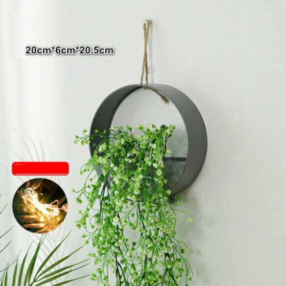 New wall hanging plant flowers [grey-1 bunch of wickers]