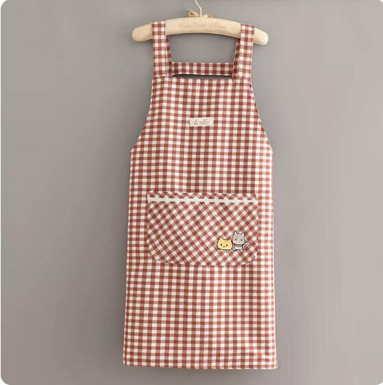 New apron [Pure cotton double layer waterproof cat and puppy carrier with grid] [Specification: 80*70CM]