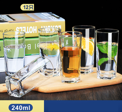 熱賣家用套裝水杯啤酒杯(規格:6只高四方+6只高四方✅套裝）