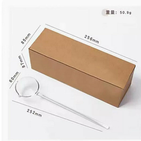 Hot selling long handle household glass spoon spoon red wine spoon [transparent color]